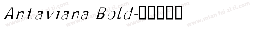 Antaviana Bold字体转换